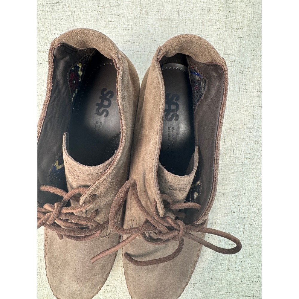SAS Tripad Comfort Brown Suede‎ Lace-Up Chukka Ankle Shoes Women's 9 WW - Picture 5 of 8